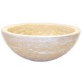 Eden Bath Eden Bath EB-S003BT-H Small Vessel Sink Bowl; Honed Beige Travertine EB_S003BT-H